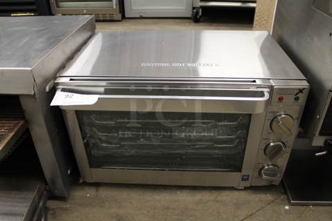 BRAND NEW IN BOX! Waring 500X Stainless Steel Commercial Countertop Electric Powered Half Size Convection Oven w/ View Through Door and Thermostatic Controls. 120 Volts, 1 Phase. Tested and Working!