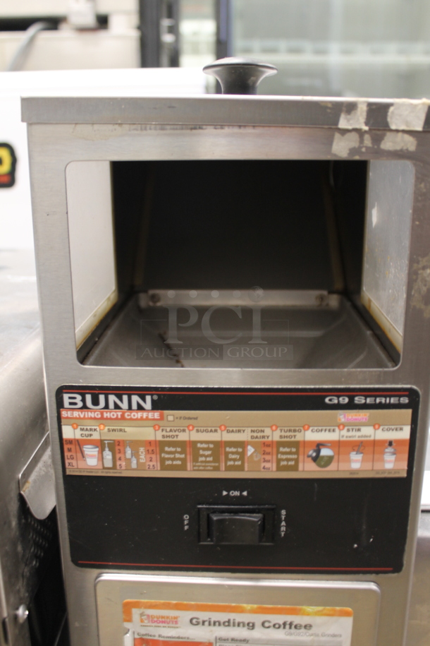 Bunn G9-T HD TALL Stainless Steel Commercial Coffee Bean Grinder. 120 Volts, 1 Phase. Tested and Working! - Image 3 of 5