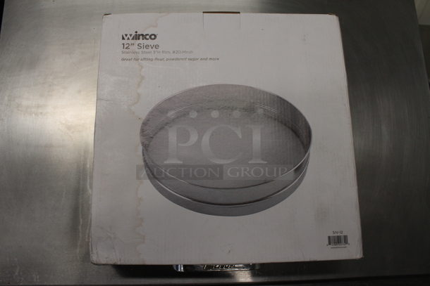 3 BRAND NEW IN BOX! Winco Stainless Steel Sieves; 12", 14", 16". 3 Times Your Bid! - Image 3 of 11