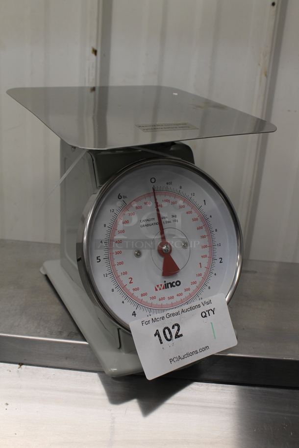 BRAND NEW SCRATCH AND DENT! Winco Metal 6 Pound Food Portioning Scale. - Image 3 of 6