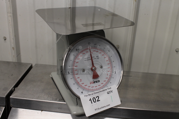 BRAND NEW SCRATCH AND DENT! Winco Metal 6 Pound Food Portioning Scale. - Image 4 of 6