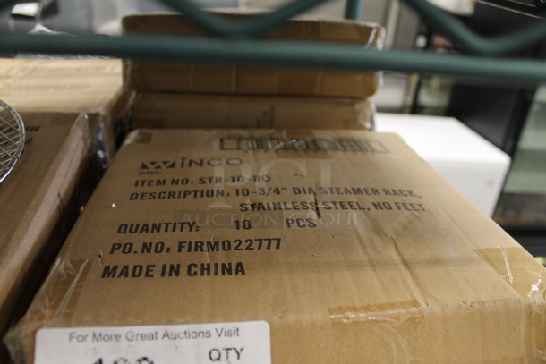 21 Boxes of 10 BRAND NEW! Winco STR-10-BO Stainless Steel Steamer Rack, No Feet. 21 Times Your Bid! - Image 4 of 5