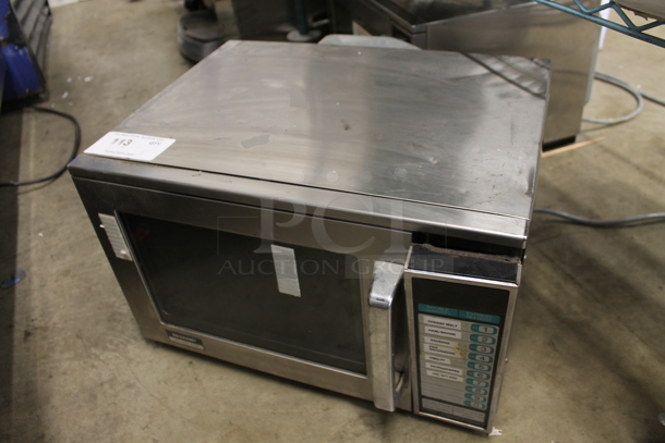 Sharp R-23GT Stainless Steel Commercial Countertop Microwave Oven. 208/230 Volts, 1 Phase.  - Image 1 of 6