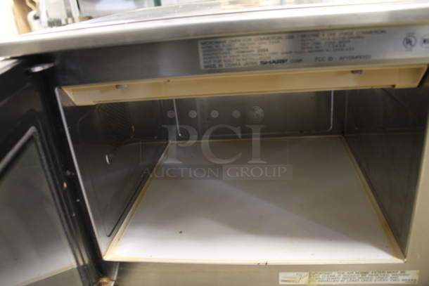 Sharp R-23GT Stainless Steel Commercial Countertop Microwave Oven. 208/230 Volts, 1 Phase.  - Image 4 of 6