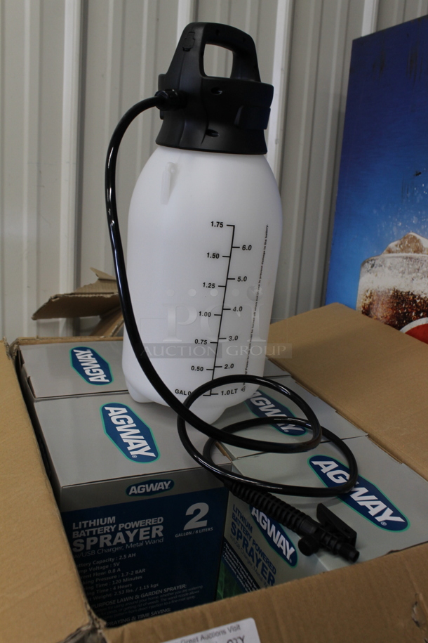 6 BRAND NEW IN BOX! Agway Lithium Battery Powered Sprayers. 6 Times Your Bid! - Image 1 of 5