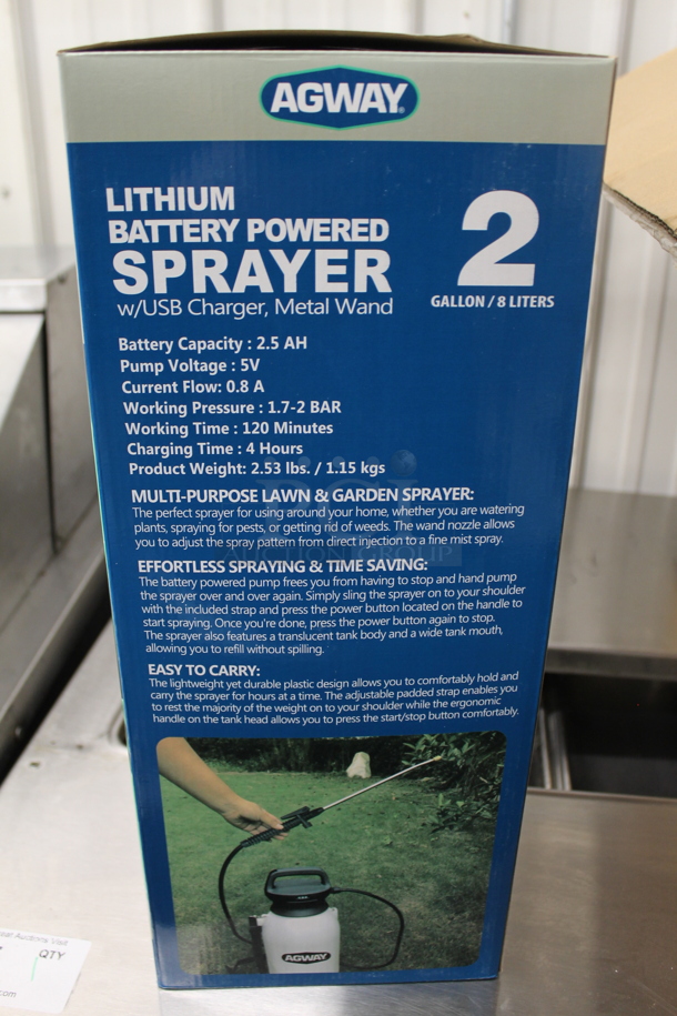 6 BRAND NEW IN BOX! Agway Lithium Battery Powered Sprayers. 6 Times Your Bid! - Image 5 of 5