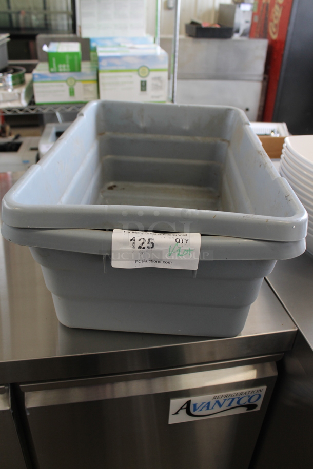 ALL ONE MONEY! Lot of 2 Gray Ply Bins and White Bowls - Image 2 of 5