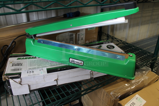 2 BRAND NEW! Winco Spectrum EBS-400M-1  Metal Countertop Impulse Sealers. 220 Volts, 1 Phase. 2 Times Your Bid!  - Image 3 of 6