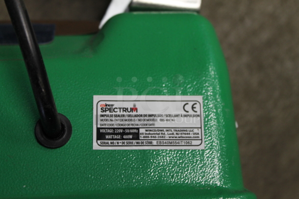 2 BRAND NEW! Winco Spectrum EBS-400M-1  Metal Countertop Impulse Sealers. 220 Volts, 1 Phase. 2 Times Your Bid!  - Image 6 of 6