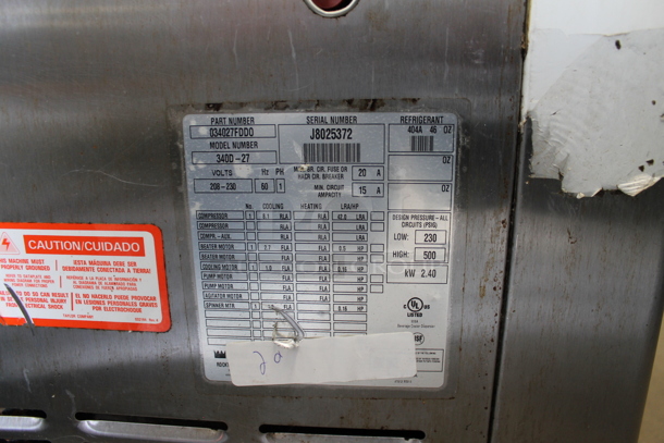 Taylor 340D-27 Stainless Steel Commercial Countertop Air Cooled Single Flavor Frozen Beverage Slushie Machine w/ Drink Mixing Attachment. 208-230 Volts, 1 Phase.   - Image 7 of 7