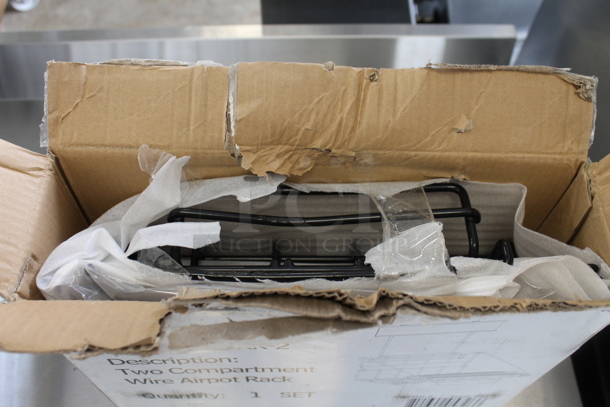 BRAND NEW IN BOX! Winco APRK-2 Two Compartment Wire Airpot Rack. - Image 3 of 3