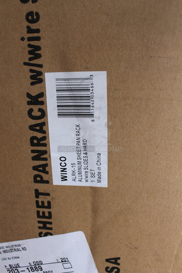 BRAND NEW IN BOX! Winco ALRK-15 20 7/8" 15 Sheet Pan Rack w/ Lip Load Slides - Image 4 of 4