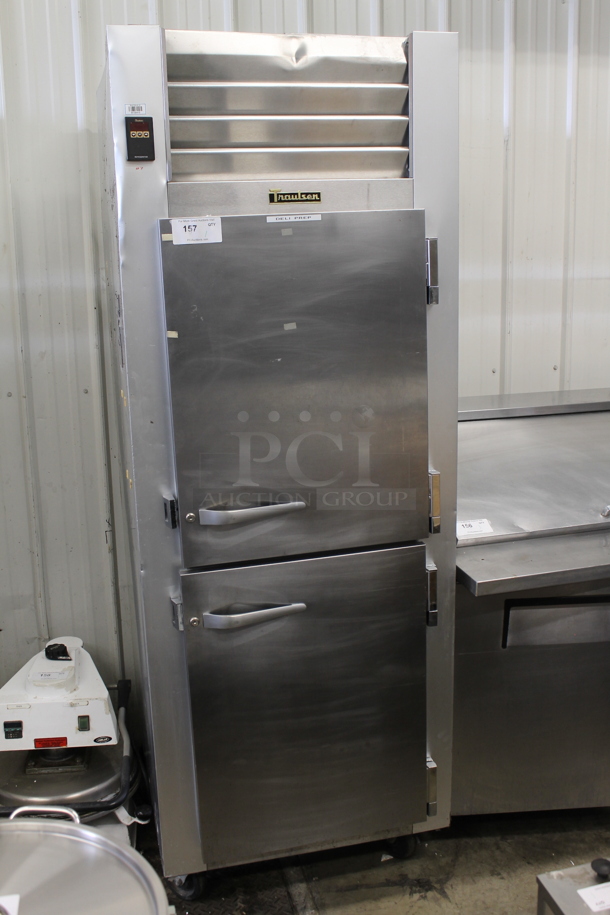 Traulsen G10000 Stainless Steel Commercial Single Door Reach In Cooler on Commercial Casters. 115 Volts, 1 Phase. Tested and Working! - Image 1 of 6