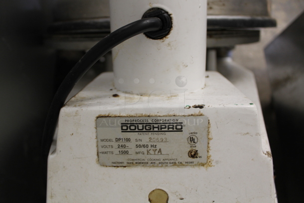 DoughPro DP1100 Metal Commercial Countertop Dough Press. 240 Volts, 1 Phase.  - Image 2 of 4