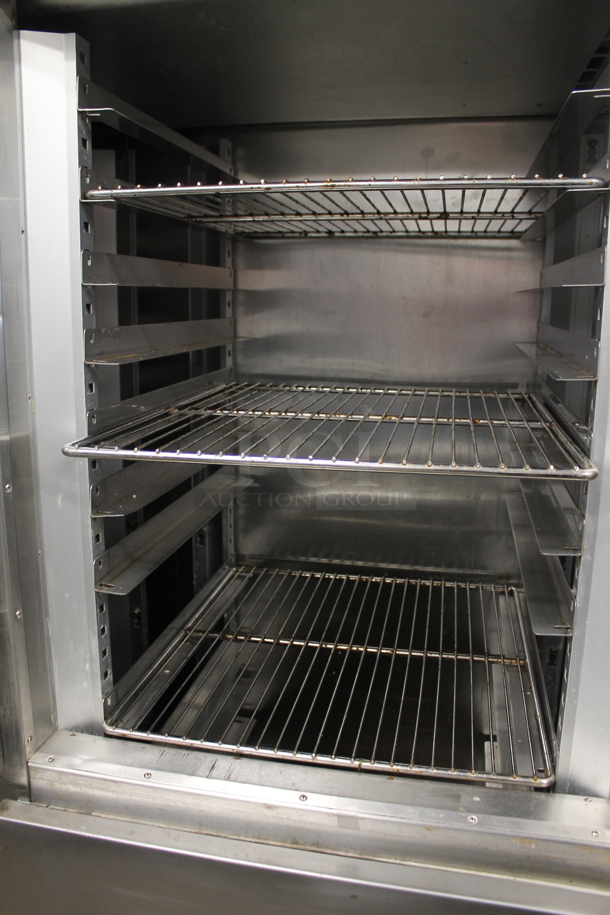 Traulsen Stainless Steel Commercial 4 Half Size Door Reach In Cooler w/ Metal Racks. Tested and Powers On But Does Not Get Cold - Image 3 of 6