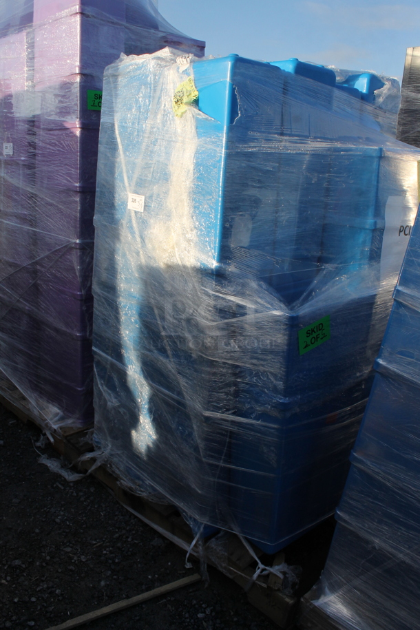 PALLET LOT! of 24 BRAND NEW! Baker's Mark 176IBM3BPR Blue 10 Gallon / 160 Cup Purple Allergen-Free Ingredient Bin. 24 Times Your Bid! - Image 2 of 3