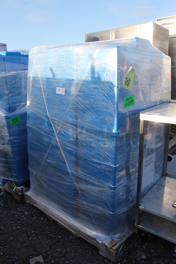 PALLET LOT! of 24 BRAND NEW! Baker's Mark 176IBM3BPR Blue 10 Gallon / 160 Cup Purple Allergen-Free Ingredient Bin. 24 Times Your Bid! - Image 2 of 3