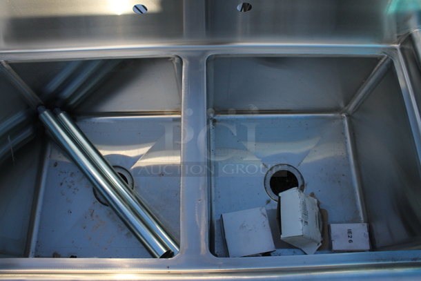 BRAND NEW SCRATCH AND DENT! Regency 600S2171718L Stainless Steel Commercial 2 Bay Sink w/ Left Side Drain Board. Bays 17x17. Drain Board 16.5x18.5 - Image 3 of 5