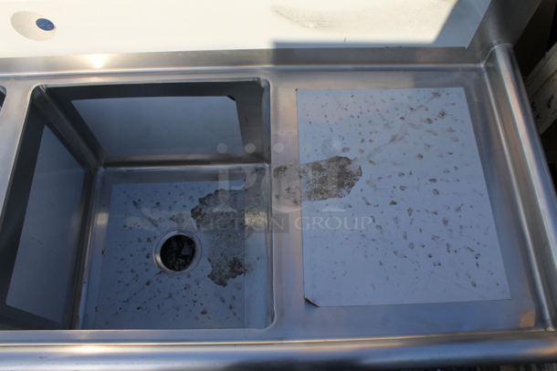 BRAND NEW SCRATCH AND DENT! Regency 600S41818218 Stainless Steel Commercial 4 Bay Sink w/ Dual Drain Boards. No Legs. Bays 18x18x14. Drain Boards 16.5x19.5 - Image 3 of 6