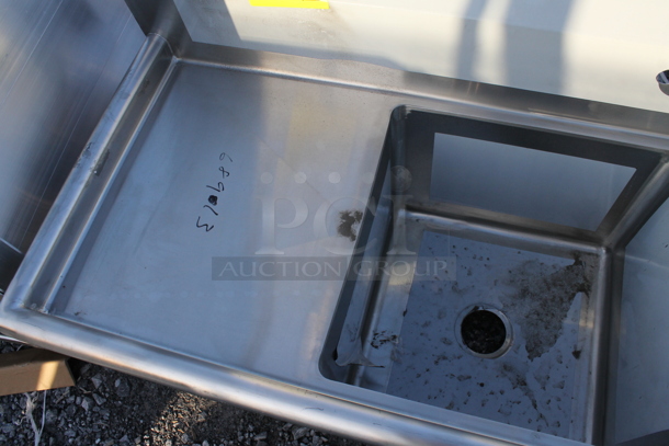 BRAND NEW SCRATCH AND DENT! Regency 600S41818218 Stainless Steel Commercial 4 Bay Sink w/ Dual Drain Boards. No Legs. Bays 18x18x14. Drain Boards 16.5x19.5 - Image 5 of 6