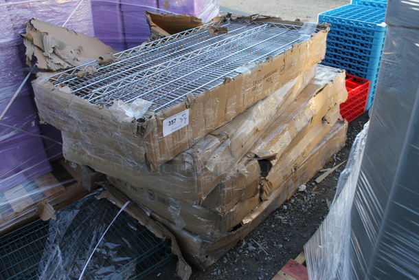 5 Boxes of 4 BRAND NEW SCRATCH AND DENT! Regency 460EC2448 Gray Finish Wire Shelves. 5 Times Your Bid! - Image 2 of 4