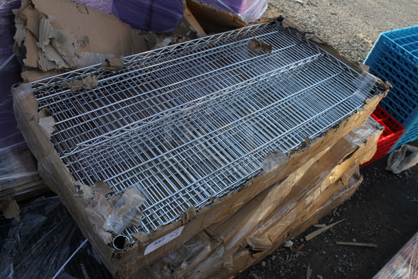 5 Boxes of 4 BRAND NEW SCRATCH AND DENT! Regency 460EC2448 Gray Finish Wire Shelves. 5 Times Your Bid! - Image 3 of 4