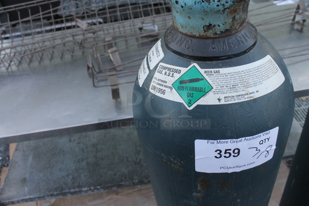 2 Metal Compressed Gas Tanks. 2 Times Your Bid! Buyer Must Pick Up - We Will Not Ship This Item - Image 3 of 6