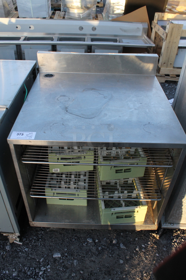 Delfield Stainless Steel Commercial Table w/ Back Splash and Under Shelf. - Image 1 of 4