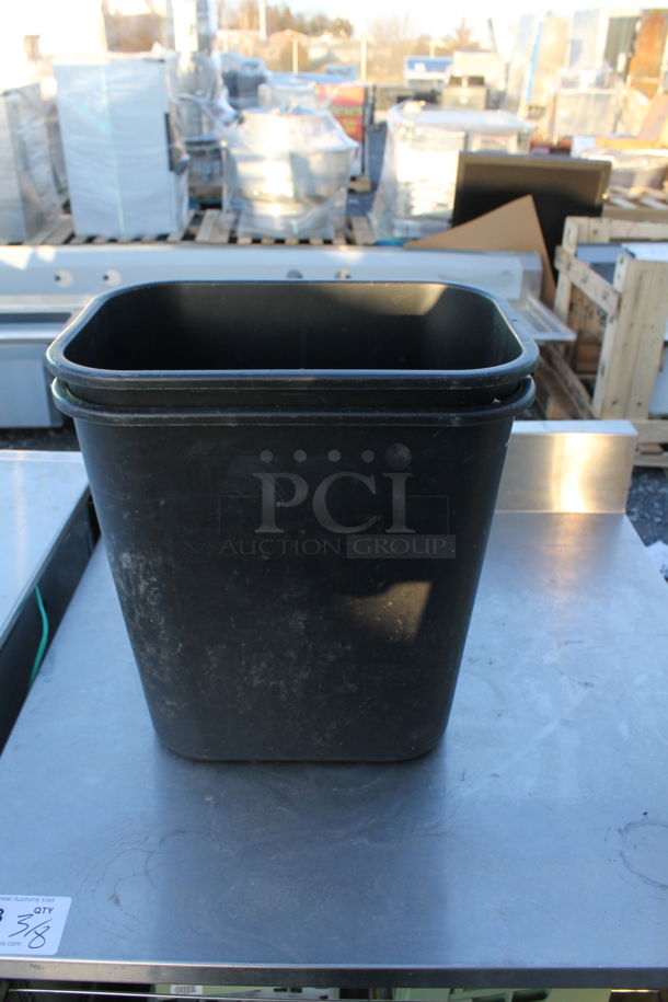 2 Black Poly Trash Cans. 2 Times Your Bid! - Image 1 of 3