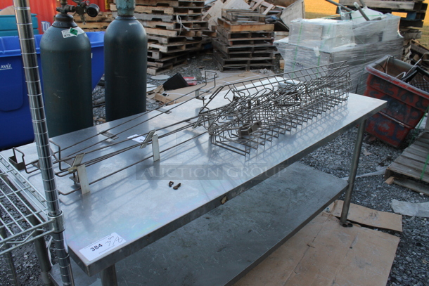 ALL ONE MONEY! Lot of Brown Metal Chip Racks for Subway Sandwich Make Line. - Image 2 of 3