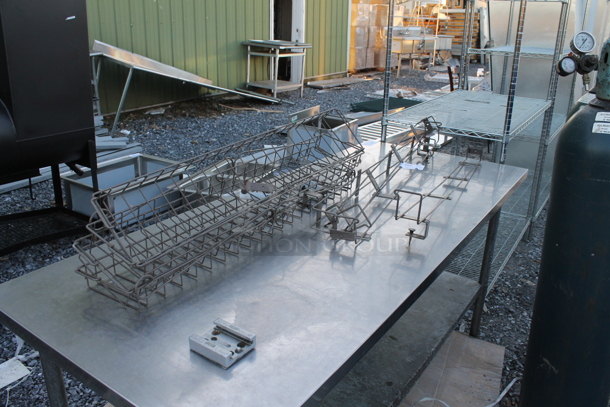 ALL ONE MONEY! Lot of Brown Metal Chip Racks for Subway Sandwich Make Line. - Image 3 of 3