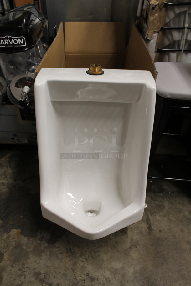 BRAND NEW SCRATCH AND DENT! American Standard Lynbrook 6601012.020 Vitreous China Blowout Urinal with Top Spud Inlet.  - Image 2 of 7