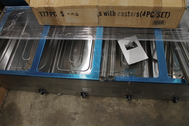 BRAND NEW SCRATCH AND DENT! Avantco 177STE5S Stainless Steel Commercial Electric Powered 5 Bay Steam Table. No Under Shelf. 208/240 Volts, 1 Phase.  - Image 5 of 8