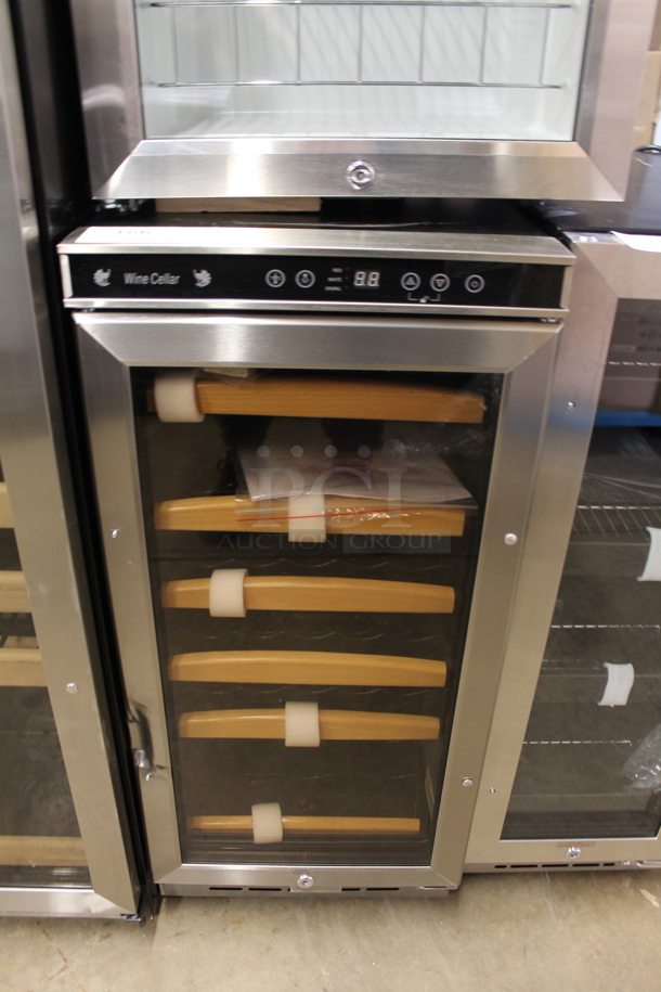 BRAND NEW SCRATCH AND DENT! Avanti WC1500DSS 15 Inch Built-in Wine Cooler with 30-Bottle Capacity, Digital Control Panel, 5 Slide-Out Shelves, Interior LED Lighting and Security Lock. 115 Volts, 1 Phase. Tested and Working! - Image 1 of 5