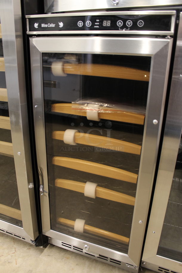BRAND NEW SCRATCH AND DENT! Avanti WC1500DSS 15 Inch Built-in Wine Cooler with 30-Bottle Capacity, Digital Control Panel, 5 Slide-Out Shelves, Interior LED Lighting and Security Lock. 115 Volts, 1 Phase. Tested and Working! - Image 2 of 5