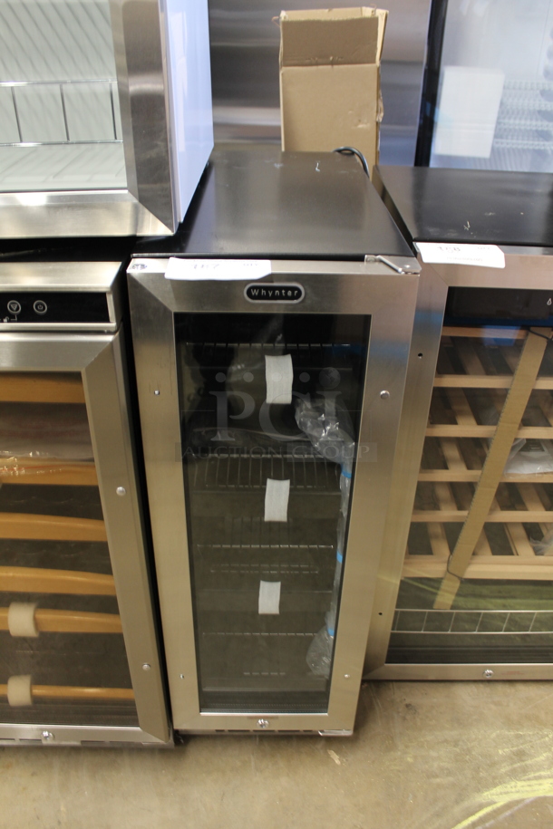 BRAND NEW SCRATCH AND DENT! Whynter BBR-638SB 12" Built In 60 Can Beverage Cooler Merchandiser with Lock, Stainless. 115 Volt, 1 Phase. Tested and Working! - Image 1 of 4