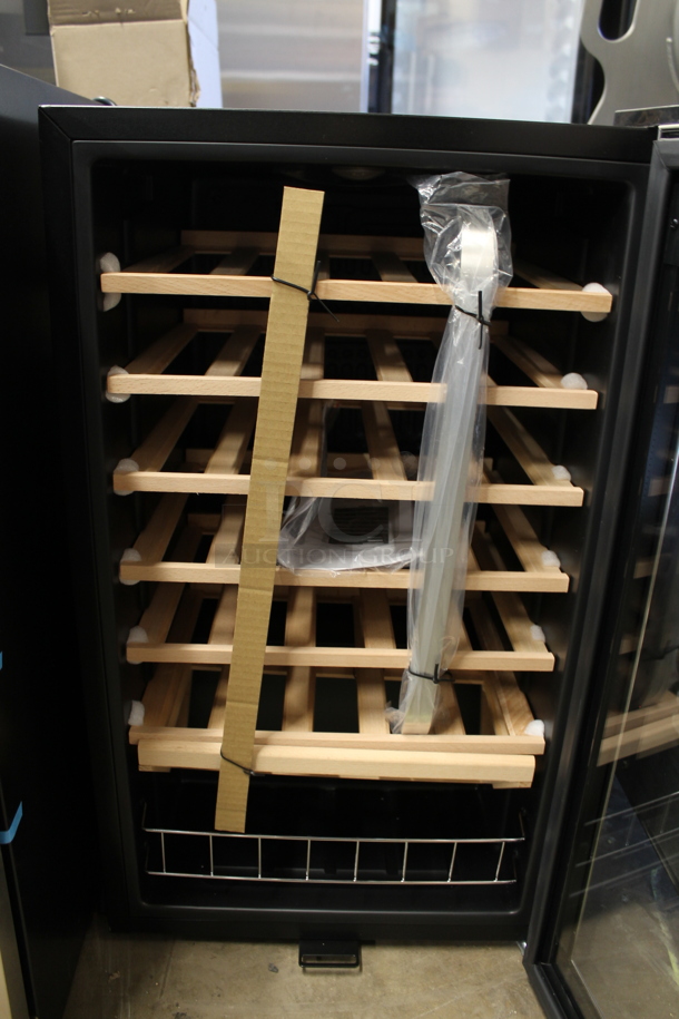 BRAND NEW SCRATCH AND DENT! Whynter FWC-341TS Metal 34 Bottle Freestanding Wine Cooler Merchandiser w/ Display Shelf and Digital Control. 115 Volts, 1 Phase. Tested and Working! - Image 3 of 4