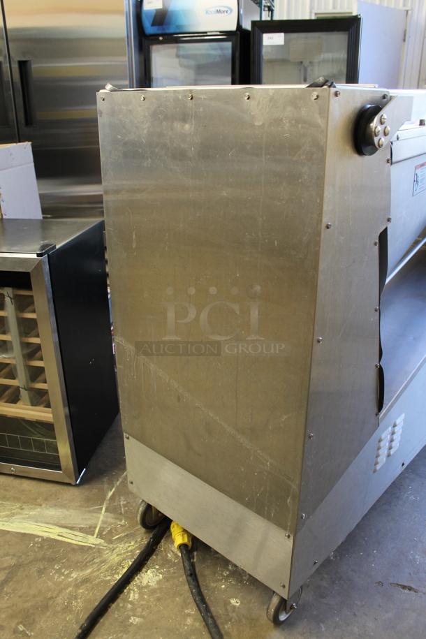 2019 Hobart MG2032 Metal Commercial Floor Style Electric Powered Meat Grinder w/ Foot Pedal on Commercial Casters. 208 Volts, 3 Phase. - Image 7 of 10