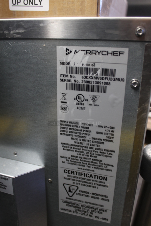 BRAND NEW SCRATCH AND DENT! 2023 Merrychef eikon e3 574E31330H Stainless Steel Commercial Countertop High-Speed Accelerated Cooking Countertop Oven. 208/240 Volts, 1 Phase.  - Image 7 of 7