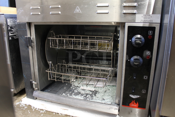 BRAND NEW SCRATCH AND DENT! Vollrath CGA 8008 40704 Stainless Steel Commercial Countertop Electric Powered Rotisserie Oven. See Pictures For Broken Glass Door. 208/240 Volts, 1 Phase.  - Image 2 of 3