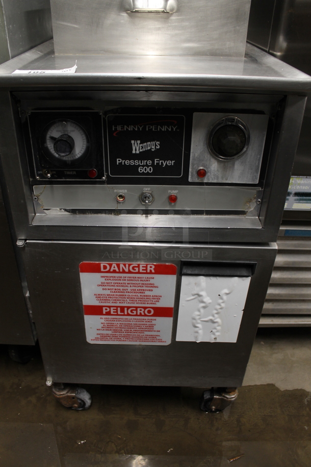 Henny Penny 600 Stainless Steel Commercial Natural Gas Powered Pressure Fryer w/ Metal Fry Basket. No Lid. - Image 2 of 7