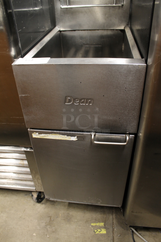 2013 Dean SR42GN Stainless Steel Commercial Floor Style Natural Gas Powered Deep Fat Fryer. 105,000 BTU.  - Image 4 of 6