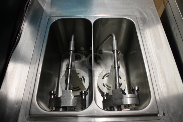 Carpigiani 193/BAR/USA-AVI P Stainless Steel Commercial Countertop Water Cooled 2 Flavor w/ Twist Soft Serve Ice Cream Machine. 208-230 Volts, 3 Phase.  - Image 4 of 5