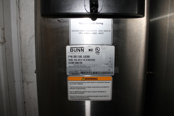 Bunn ITCB-DV Stainless Steel Commercial Countertop Iced Tea Machine. 120 Volts, 1 Phase.  - Image 4 of 5