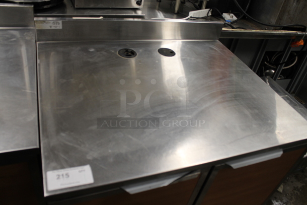 Duke SUB-P-36M Stainless Steel Commercial 2 Door Counter w/ Back Splash.  - Image 2 of 6