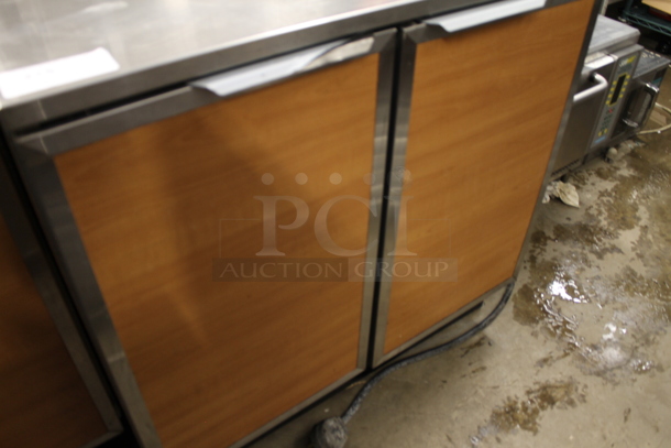 Duke SUB-P-36M Stainless Steel Commercial 2 Door Counter w/ Back Splash.  - Image 3 of 6