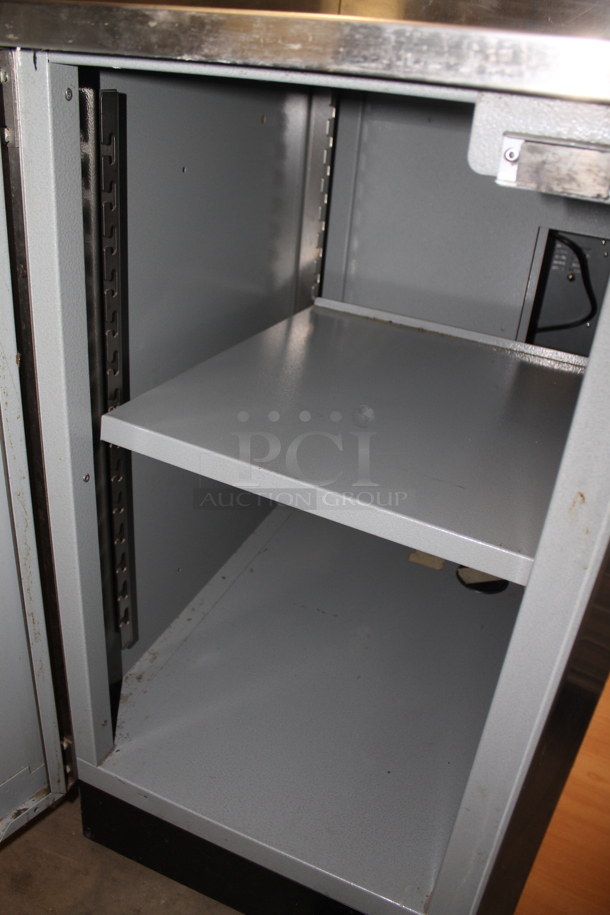 Duke SUB-P-36M Stainless Steel Commercial 2 Door Counter w/ Back Splash.  - Image 4 of 6