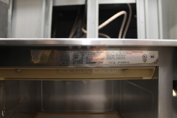 Sharp R-22GT-F Stainless Steel Commercial Microwave Oven. 120 Volts, 1 Phase.  - Image 5 of 5