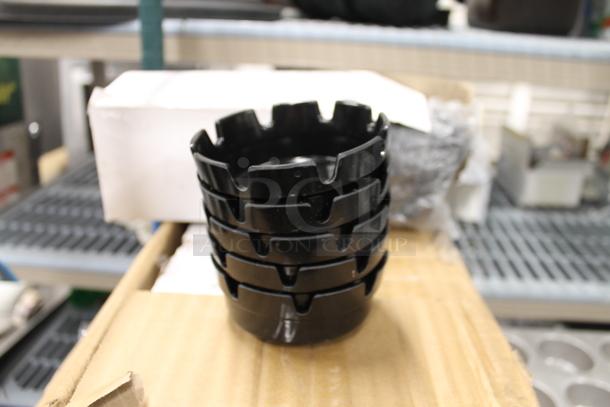 9 Boxes of 12 BRAND NEW IN BOX! Choice 407TRAYASHBK 4 1/4" x 1 3/4" Black Plastic Ashtray. 9 Times Your Bid! - Image 4 of 5
