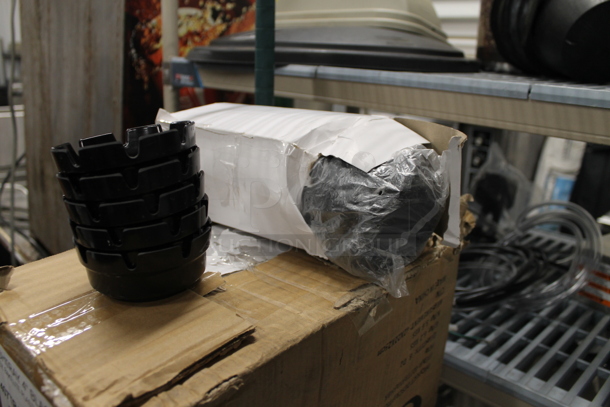 9 Boxes of 12 BRAND NEW IN BOX! Choice 407TRAYASHBK 4 1/4" x 1 3/4" Black Plastic Ashtray. 9 Times Your Bid! - Image 5 of 5